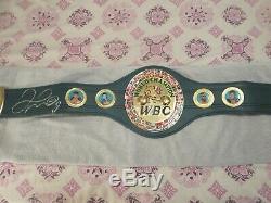 Floyd Mayweather Signed Wbc Boxing Belt Beckett Witness Coa Gorgeous Signature