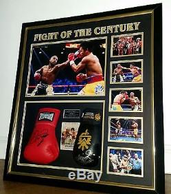 Floyd Mayweather and Manny Pacquiao Signed GLOVES Autograph LUXURY Display