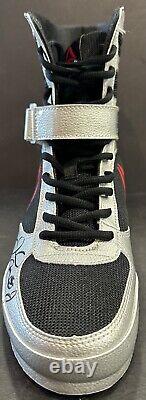 Floyd Mayweather signed Reebok boxing shoe autograph Beckett witness BAS COA