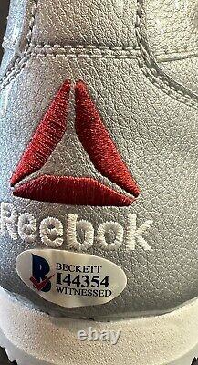 Floyd Mayweather signed Reebok boxing shoe autograph Beckett witness BAS COA