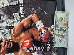 Floyd Money Mayweather Jr. Autographed Custom Photo Framed Canvas BAS BAS