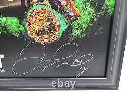 Floyd Money Mayweather Jr. Autographed I Fight For the Check Framed Canvas BAS