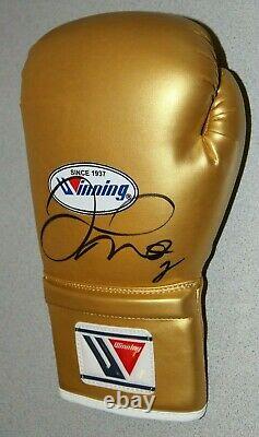 Floyd Money Mayweather Signed Auto Gold Winning Boxing Glove Psa #ai68723
