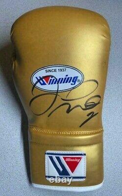 Floyd Money Mayweather Signed Auto Gold Winning Boxing Glove Psa #ai68727