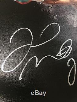 Floyd Money Mayweather Signed Autographed Canvas Photo 19.5x24 Beckett Witnessed