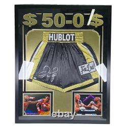 Floyd Money Mayweather Signed Boxing Trunks Custom Framed Autographed JSA COA