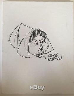 Floyd Norman Disney Sleeping Beauty Signed Autograph 11x14 Merryweather Sketch
