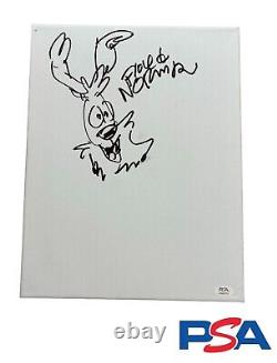 Floyd Norman Signed Autograph 11x14 Canvas Sketch Roger Rabbit Psa/Dna Coa Auto