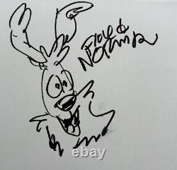 Floyd Norman Signed Autograph 11x14 Canvas Sketch Roger Rabbit Psa/Dna Coa Auto