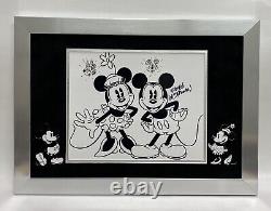 Floyd Norman signed Autographed Framed Photo With Sketch Bxw Mickey Mouse