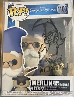 Floyd Norman signed Autographed Funko Pop MERLIN # 1100? Sword and the stone