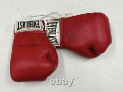 Floyd Patterson Inegmar Johansson Autographed Signed Boxing Gloves JSA COA MD405