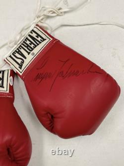 Floyd Patterson Inegmar Johansson Autographed Signed Boxing Gloves JSA COA MD405