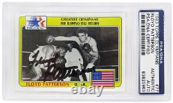 Floyd Patterson Signed 1983 Topps Olympians Card #77 (In Black/PSA Encapsulated)