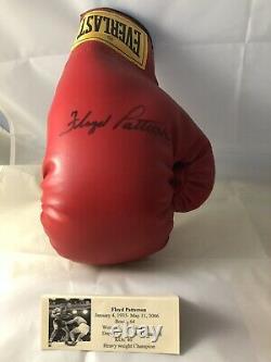 Floyd Patterson Signed Boxing Glove, Autograph, WithCOA, Rare