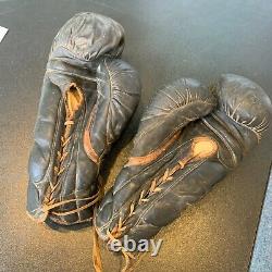 Floyd Patterson Signed & Dated Vintage 1960 Everlast Boxing Gloves Pair JSA COA