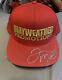 Floyd may weather autographed signed RARE boxing TMT RED cap COA