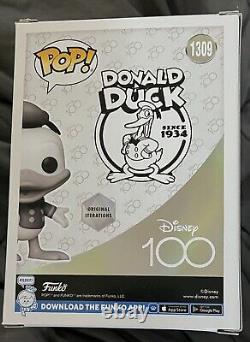 Floyd norman signed Autographed Donald Duck Funko Pop #1309 Disney? Beckett