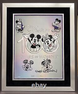 Floyd norman signed Autographed Framed Poster 100 Years Of Wonder Mickey Mouse