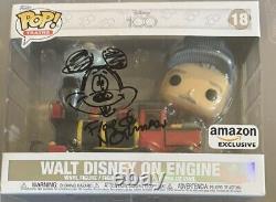 Floyd norman signed Autographed Funko Pop, 18 Walt Disney On Engine, JSA