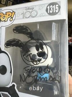 Floyd norman signed Autographed OSWALD Funko Pop 1315 Disney? Beckett