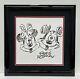 Floyd norman signed Autographed Original Drawing, Mickey Mouse, Minnie Mouse