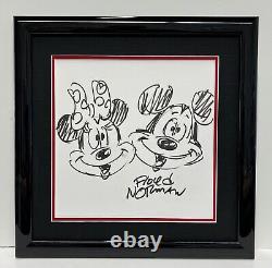 Floyd norman signed Autographed Original Drawing, Mickey Mouse, Minnie Mouse