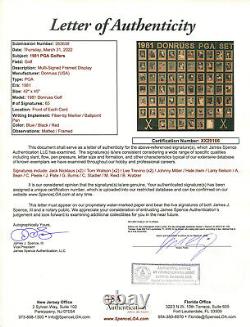 Framed 1981 Donruss Signed Complete Set JACK NICKLAUS RC TOM WATSON LEE TREVINO