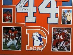 Framed Denver Broncos Floyd Little Autographed Signed Inscribed Jersey Jsa Coa