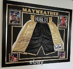 Framed Framed FLOYD MAYWEATHER Signed Shorts Autographed Trunks