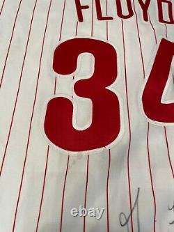 Gavin Floyd Signed Autographed Game Used Philadelphia Phillies Home Jersey