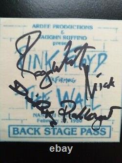 Genuine Signed PINK FLOYD Backstage pass SIGNED by all Band members USA 1980