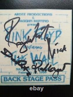 Genuine Signed PINK FLOYD Backstage pass SIGNED by all Band members USA 1980