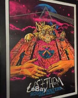 HAND SIGNED ROGER WATERS 18x24 FRAMED LITHOGRAPH (EXACT PROOF) PINK FLOYD