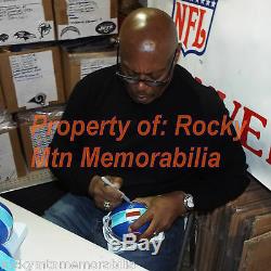 Hall Of Famers Broncos D-Style TERRELL DAVIS and FLOYD LITTLE Signed Mini Helmet