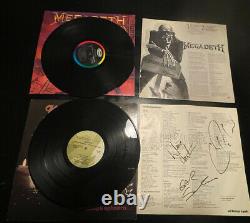 Heavy metal vinyl records Lot Megadeath Autographed By 3 Iron Maiden Pink Floyd