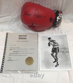 Hof Floyd Patterson Autographed Signed Red Everlast Boxing Glove Certified