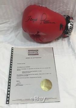 Hof Floyd Patterson Autographed Signed Red Everlast Boxing Glove Certified