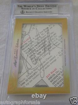 Jack Nicklaus Ray Floyd 2014 Leaf Masterpiece Cut Signature signed card 1/1 JSA