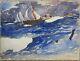 James Floyd Clymer 1920's fishermen gulls seascape modernist artist