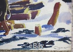 James Floyd Clymer 1920's painting CT landscape modernist artist
