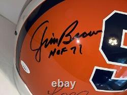 Jim Brown/Floyd Little Signed Syracuse University Full Size Helmet JSA/COA