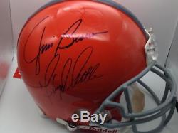 Jim Brown & Floyd Little Syracuse Autographed Full Size Proline Helmet Steiner
