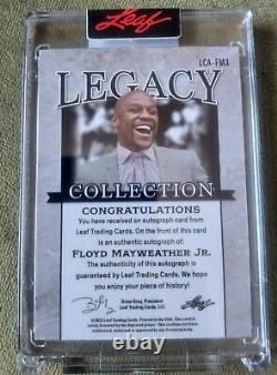 Leaf Legacy Floyd Mayweather Jr Auto # LCA-FM3, # 22/25. Inscribed TBE