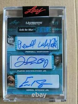 Leaf Ultimate Into The Future Auto Floyd Mayweather Errol Spence P Whitaker 2/5