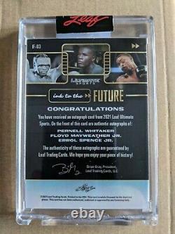 Leaf Ultimate Into The Future Auto Floyd Mayweather Errol Spence P Whitaker 2/5