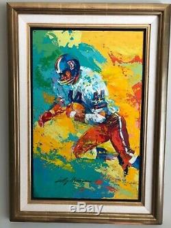 Leroy Neiman Floyd Little Original Oil