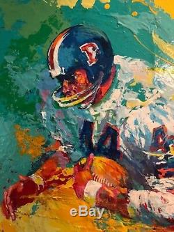 Leroy Neiman Floyd Little Original Oil