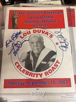 Lou Duva Celebrity Roast Program Autograph Lou Duva, Emile Griffen Uncle Floyd