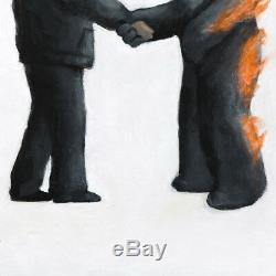 Luke Chueh Art Print WISH YOU WERE HERE S/# 100 Pink Floyd Poster Hand-Burned Ed